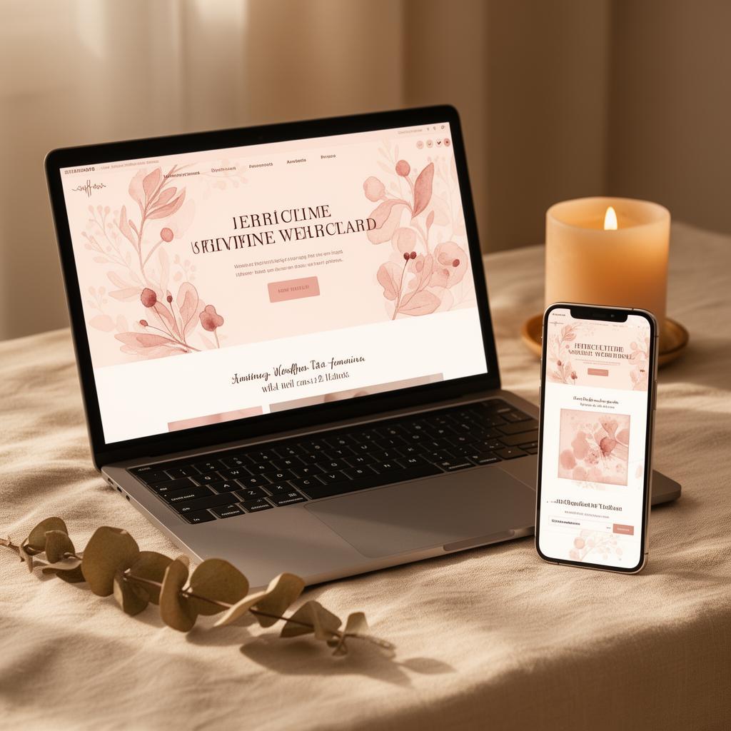 The Little C & Me website displayed on a laptop screen